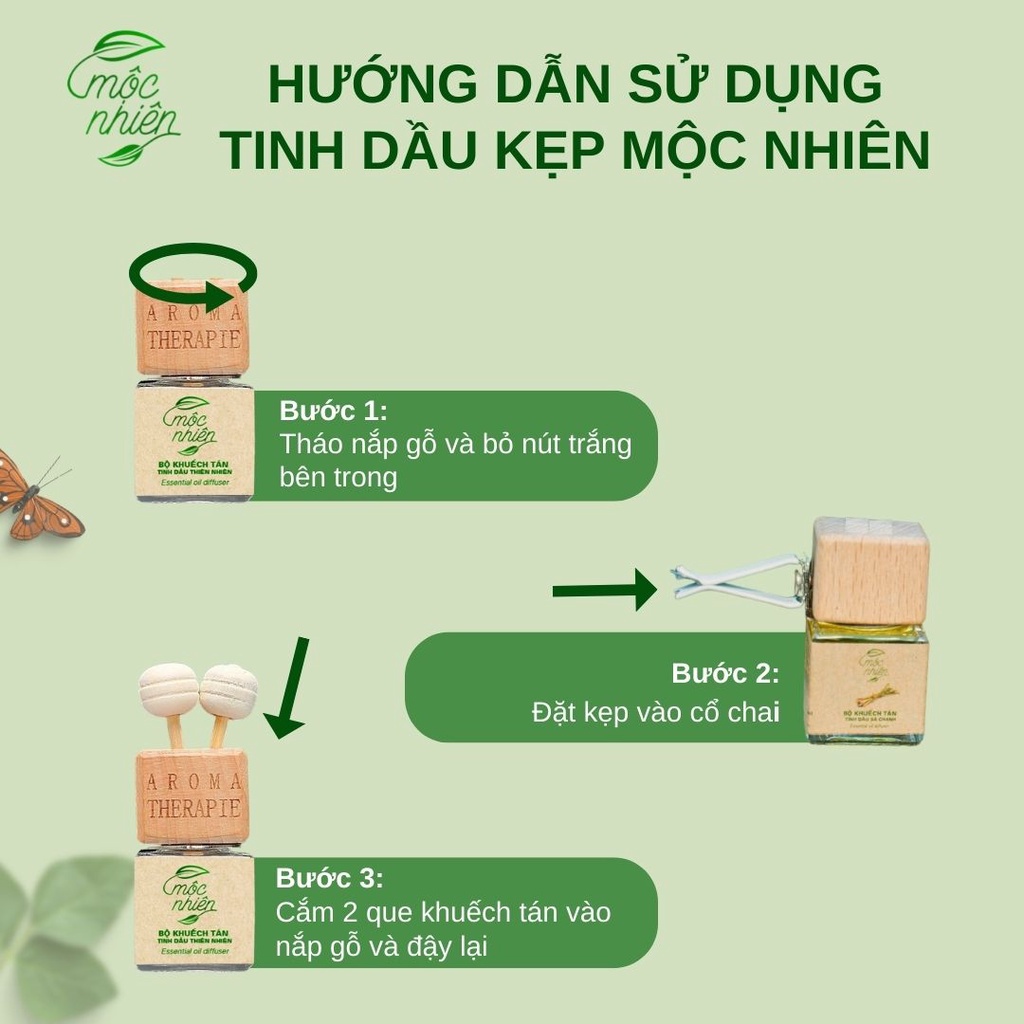 Tinh dầu thơm kẹp cửa gió điều hòa ô tô, quạt, điều hòa không khí