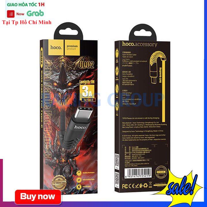 [ Dài 1M ] Cáp Sạc Nhanh 3.0A Hoco Ud02 - Cổng Type-C - Kiểu Dây Dù Chắc Chắn