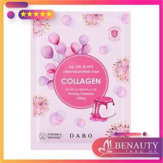 1 Miếng đắp mặt nạ Tinh chất Collagen Cao cấp – DABO I NEED NATURE COLLAGEN