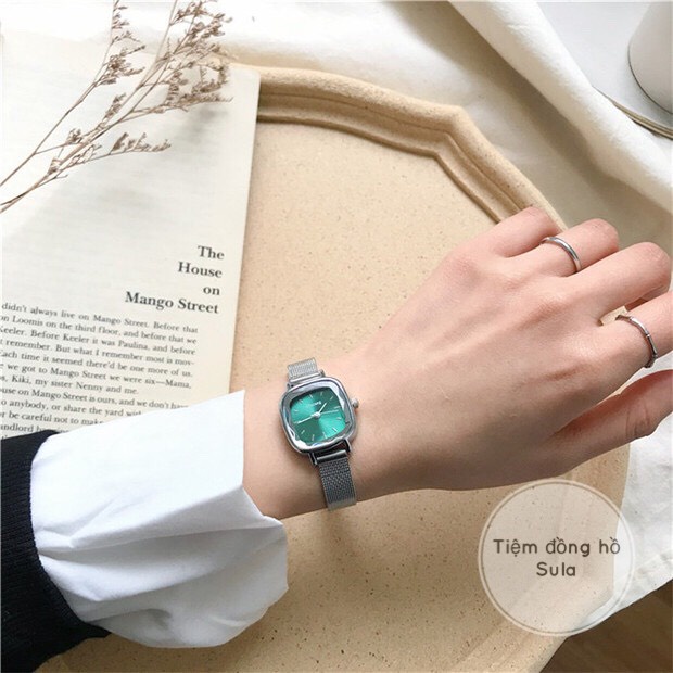 Đồng hồ nữ sang trọng ULZZANG dây kim loại mặt vuông 26mm thời trang Hàn Quốc có chống nước - SULAGRE | BigBuy360 - bigbuy360.vn