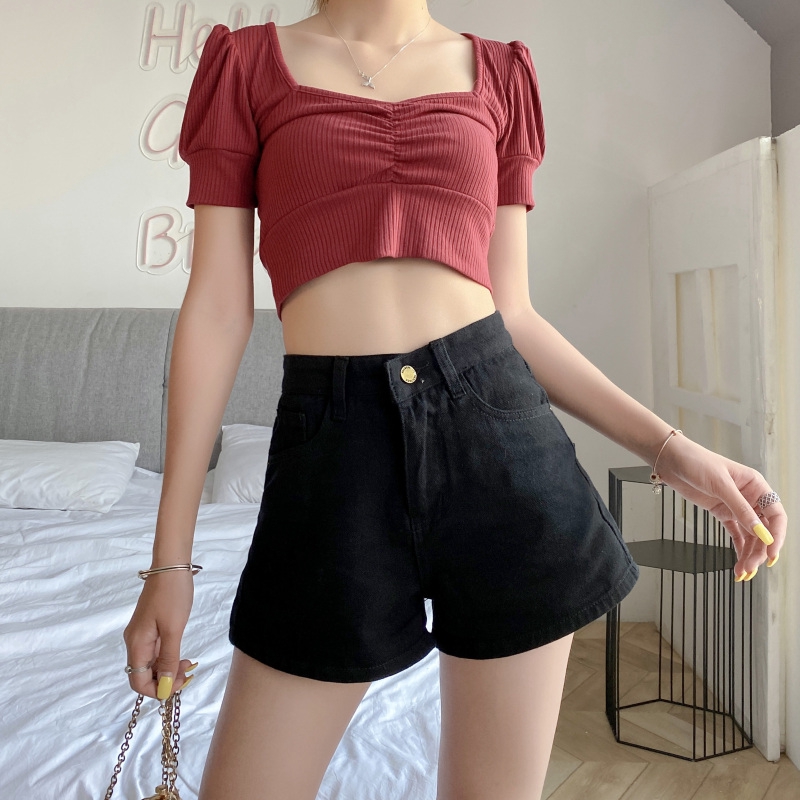 Quần Đùi Denim Lưng Cao Thời Trang Dành Cho Nữ | BigBuy360 - bigbuy360.vn