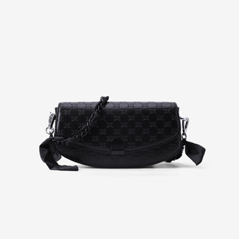 Túi đeo vai IELGY phối lụa họa tiết phong cách Pháp xinh xắn cho nữ