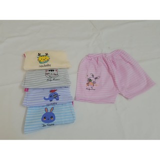 Quần chục đùi cotton kẻ cho bé