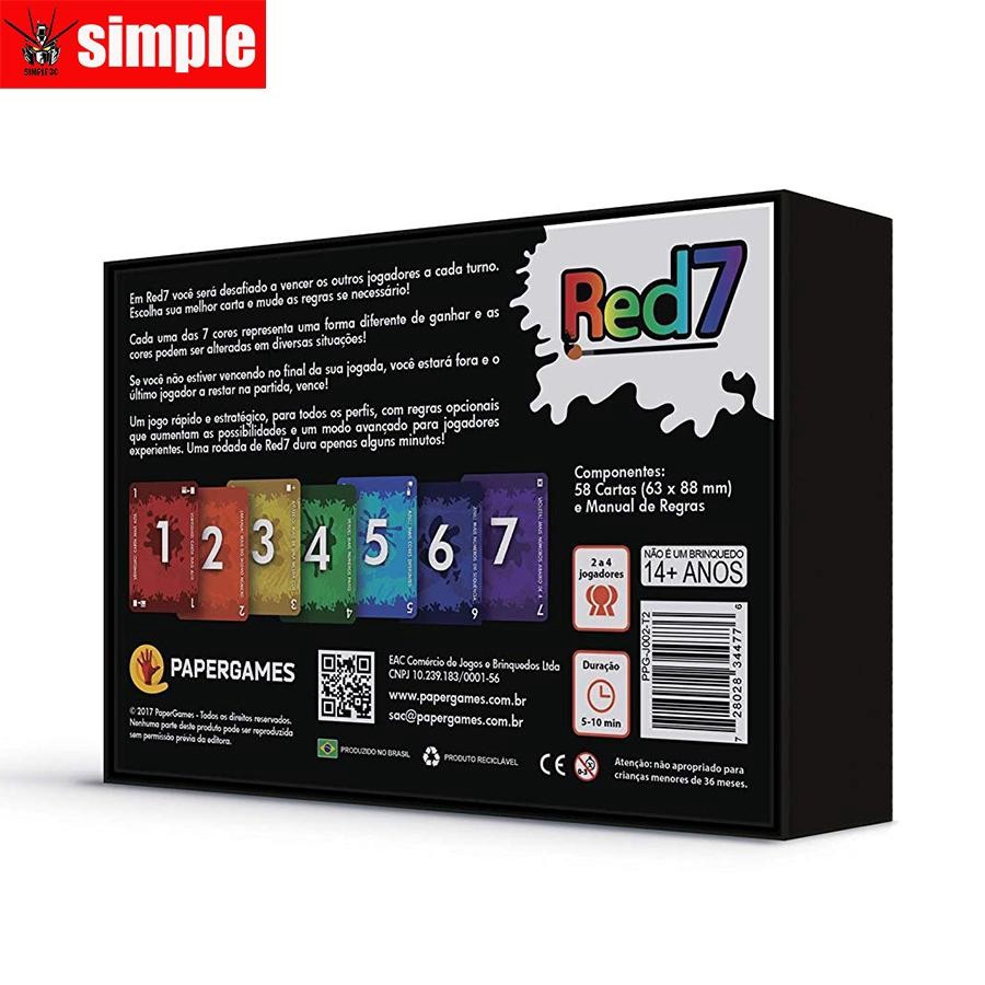 Trò chơi Red 7 Board Game thú vị cho mọi người