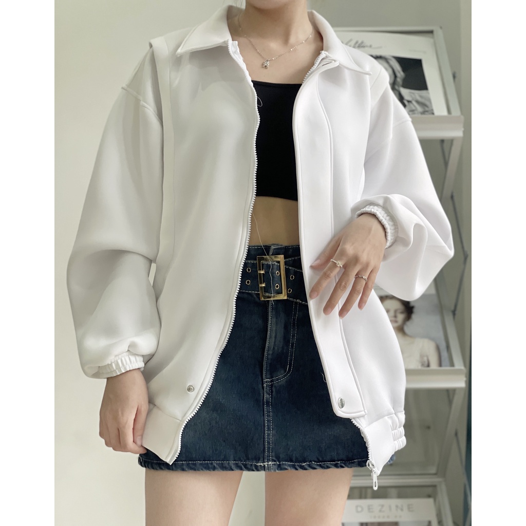 Áo khoác form rộng NIDE 2 lớp trơn unisex nam nữ (Ảnh thật/Có sẵn)
