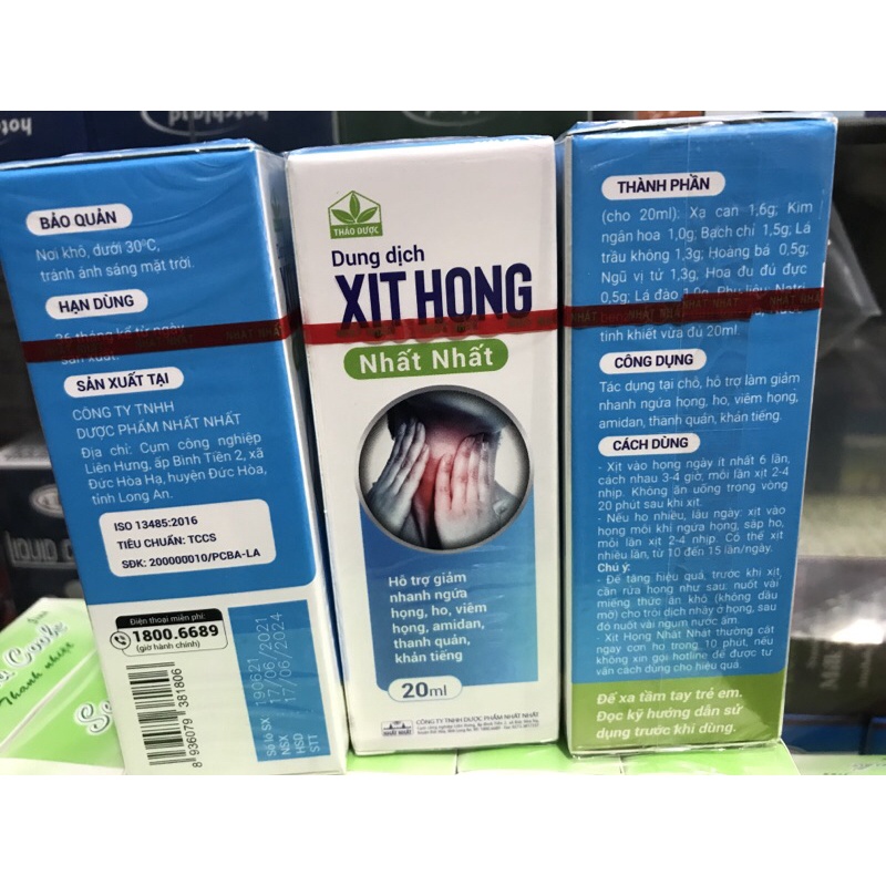 Dung dịch xịt họng nhất nhất 20ml