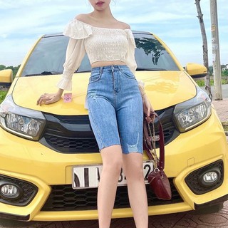 Quần Ngố Jeans Lưng Cao Form Ôm Dáng  QJ09