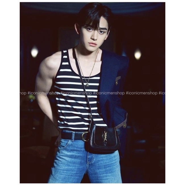 Áo ba lỗ nam sọc thủy thủ, sọc ngang