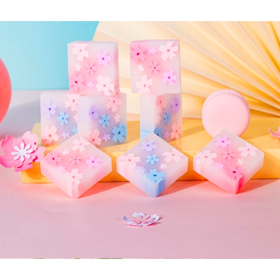 Gôm Tẩy 4B Chữ Nhật Sakura Cục Tẩy không bụi chữ nhật in hình hoa anh đào
