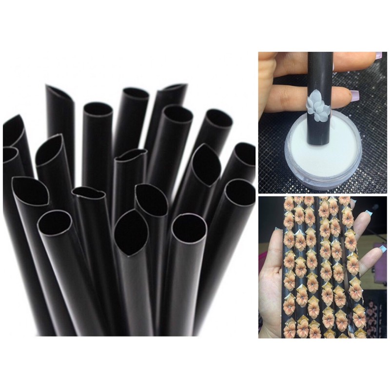 Combo 5 ống nhựa làm hoa bột, nắn hoa nổi nail