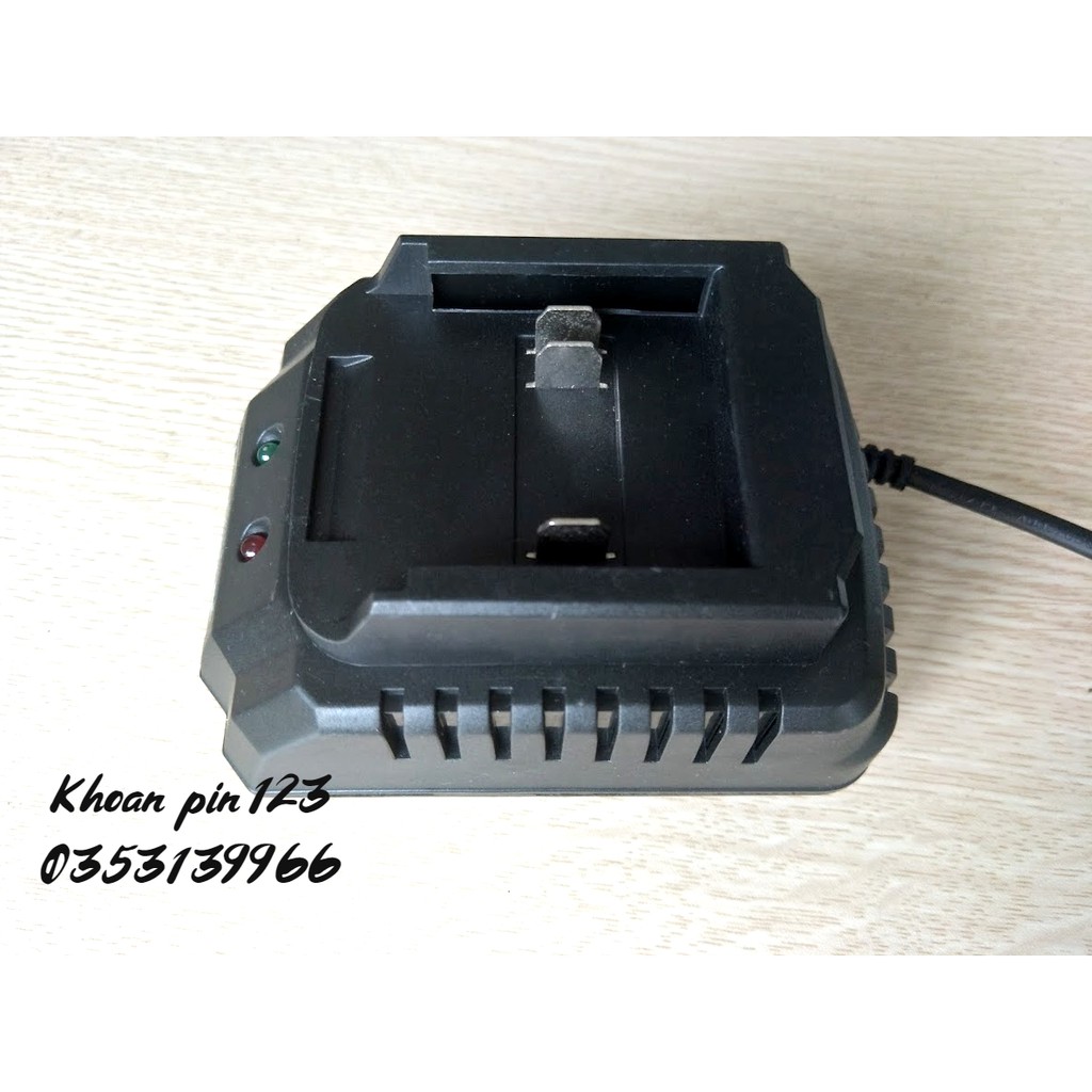 Đế sạc 21v cho máy khoan pin, máy siết bulong dùng pin 21v, 24v, 26v, 26v,...