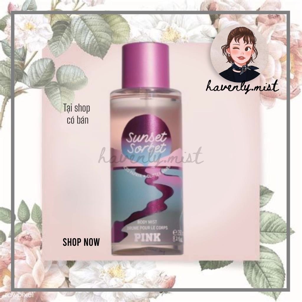 ʜᴀᴠᴇɴʟʏᴍɪsᴛ ┋ Xịt thơm toàn thân Pink Victoria's Secret Pink Sunset Sorbet