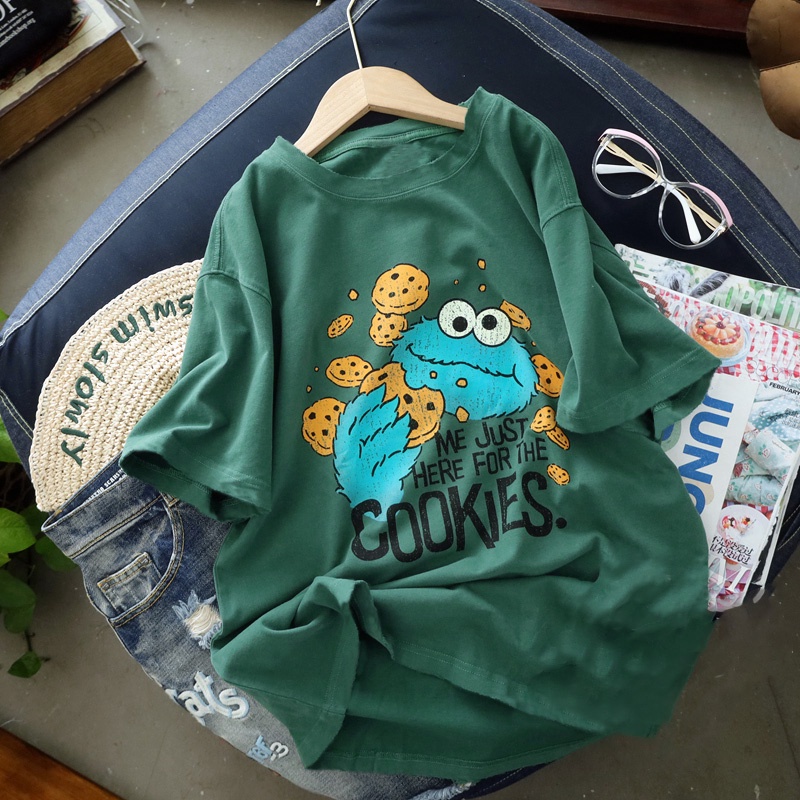 NRVP Áo Thun Cotton Tay Ngắn Cổ Tròn Thời Trang Mùa Hè Phong Cách Hàn Quốc Cho Nữ