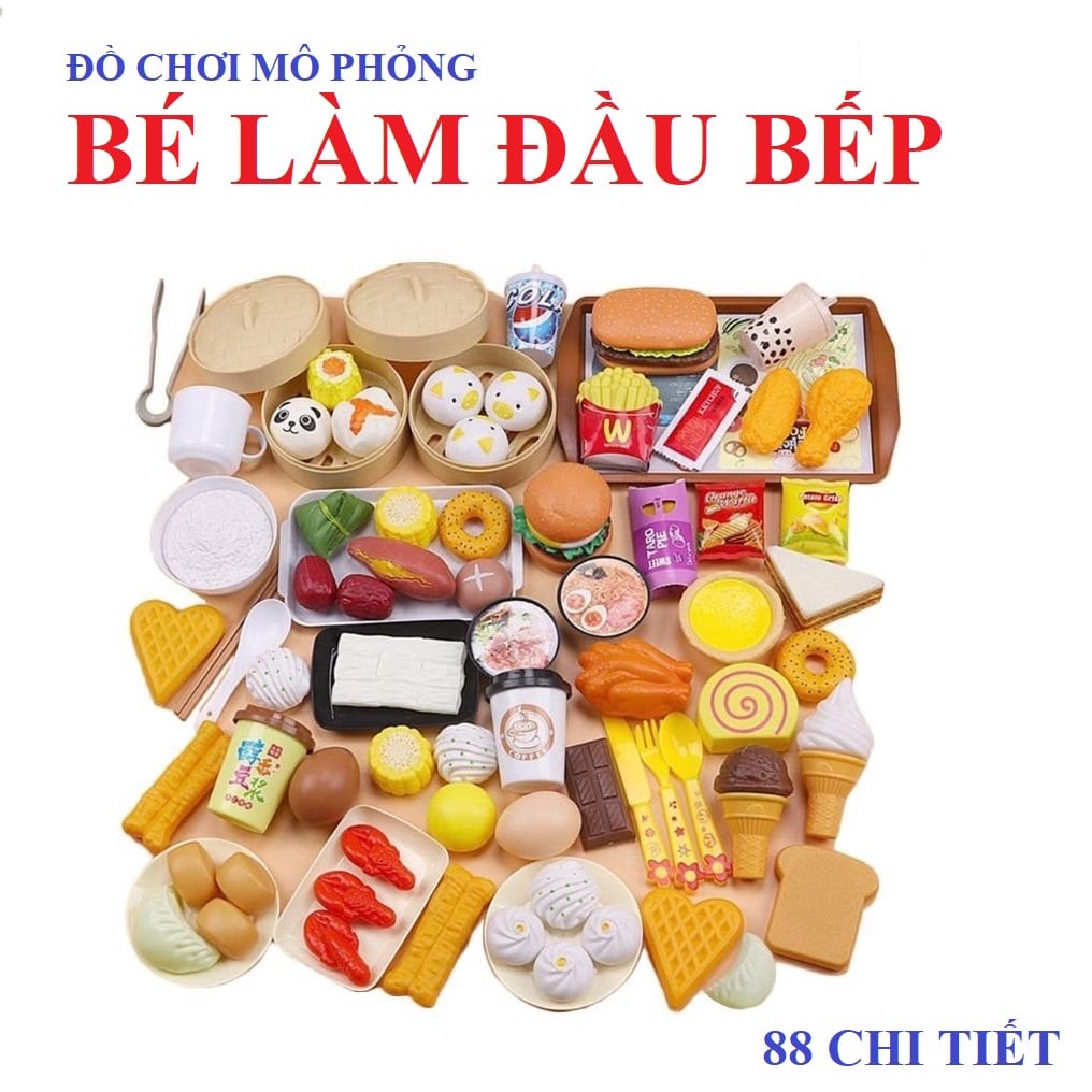 Bộ Đồ Chơi Nấu Ăn 88 Chi Tiết Cho Bé