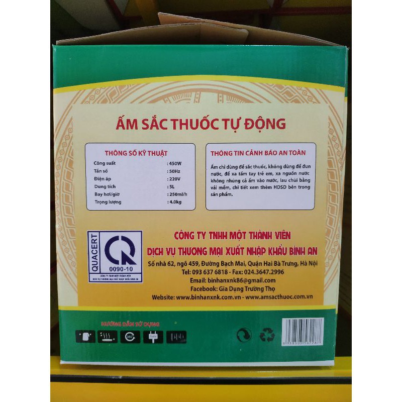 Ấm Sắc Thuốc Trường Thọ BA1188 5L