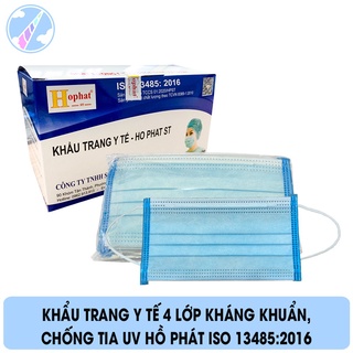 Khẩu Trang Y Tế 4 Lớp Lọc Bụi, Ngăn Vi Khuẩn, Chống Tia UV Hồ Phát ISO 13485:2016