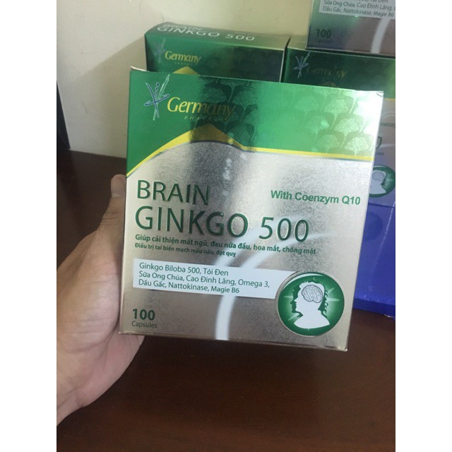 Viên Uống Bổ Não Ginkgo 500,Ginkgo Boliba, Giúp hoạt huyết, tăng cường lưu thông máu, Hộp 100 viên