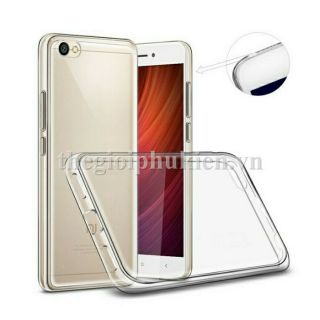 Ốp lưng silicon dẻo trong suốt+ kính cường lực cho Xiaomi Redmi Note 5A, Redmi Y1 Lite