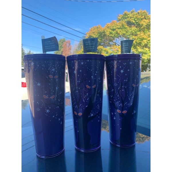 (Auth 1000%) Ly StarBucks Glow In The Dark Siêu Xịn, Ly Nước StarBucks Dạ Quang Trong Tối