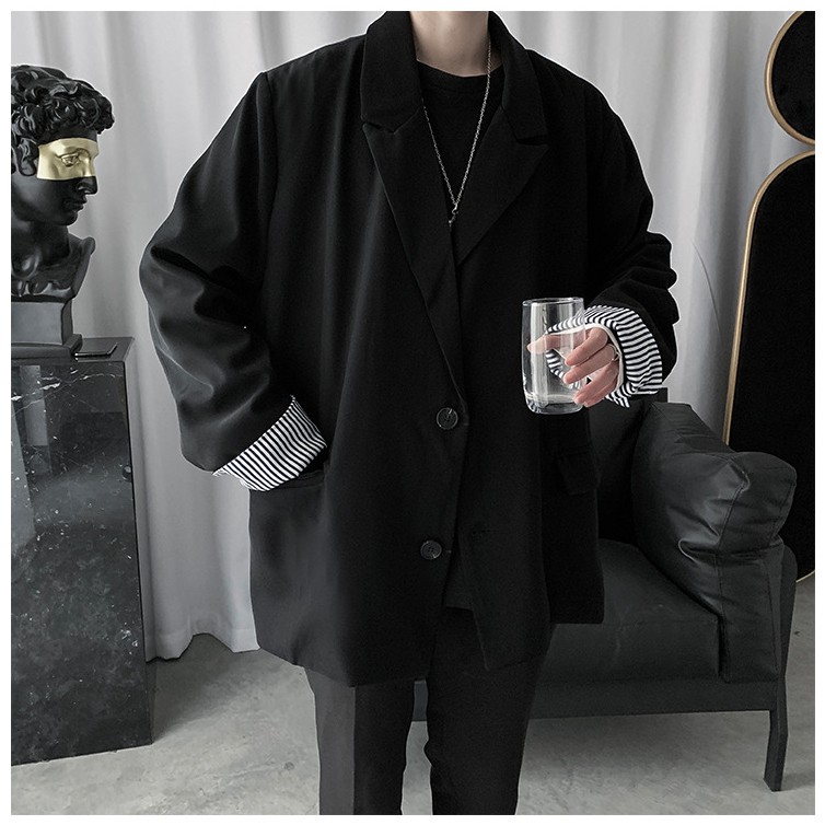(Đặt trước)Áo Blazer nam, áo khoác nam 2 nút tay sọc | BigBuy360 - bigbuy360.vn