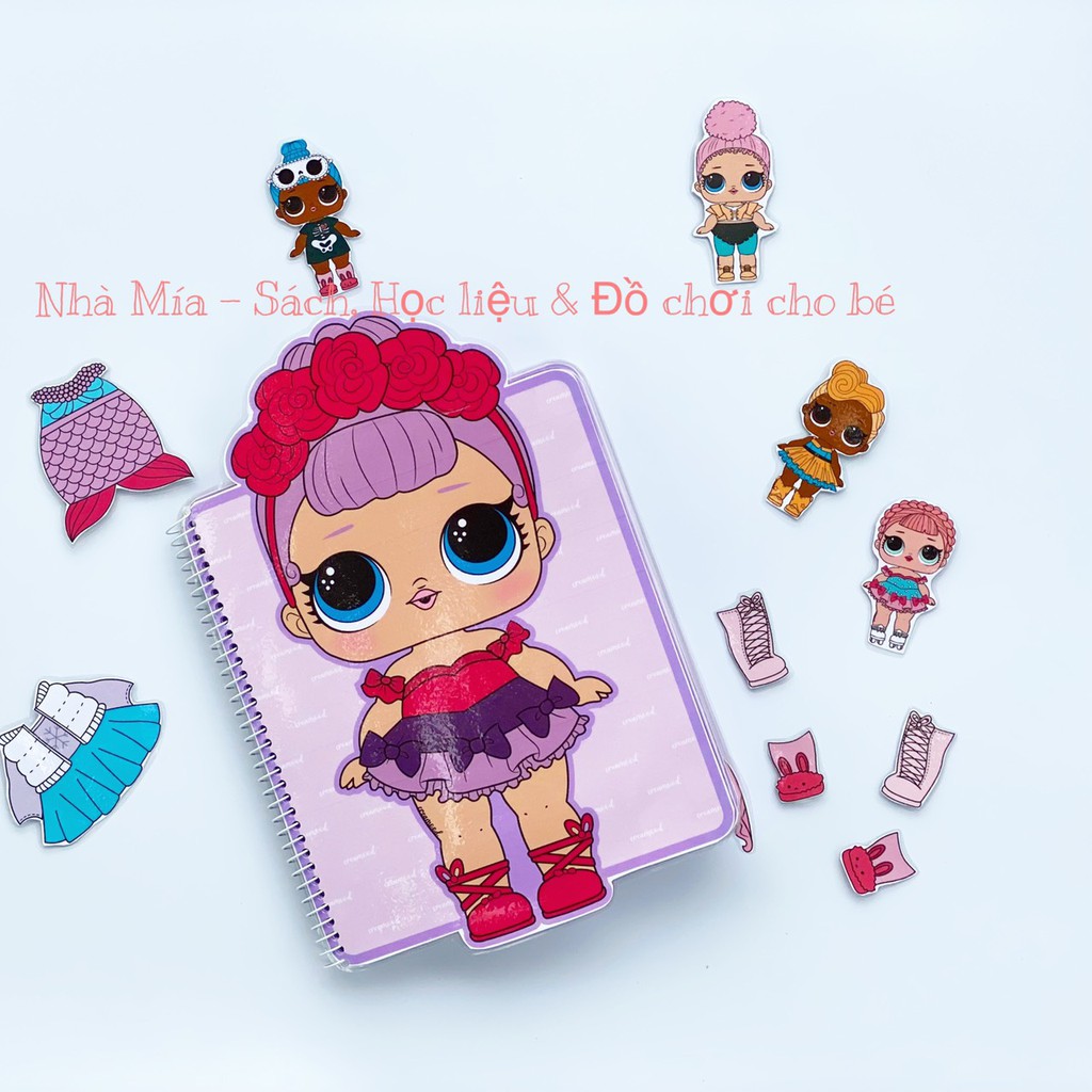 Học Liệu Bóc Dán Búp Bê Thay Váy Lol Surprise, Busy Book Bộ Sưu Tập Búp Bê Lol Đồ Chơi Cho Bé Gái.