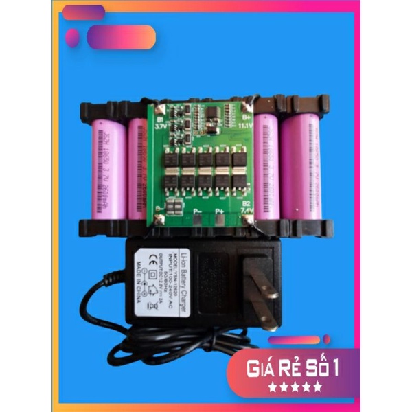 Bộ pin 3s Hồng - 10.4A - mạch bv 30a - xả 10c