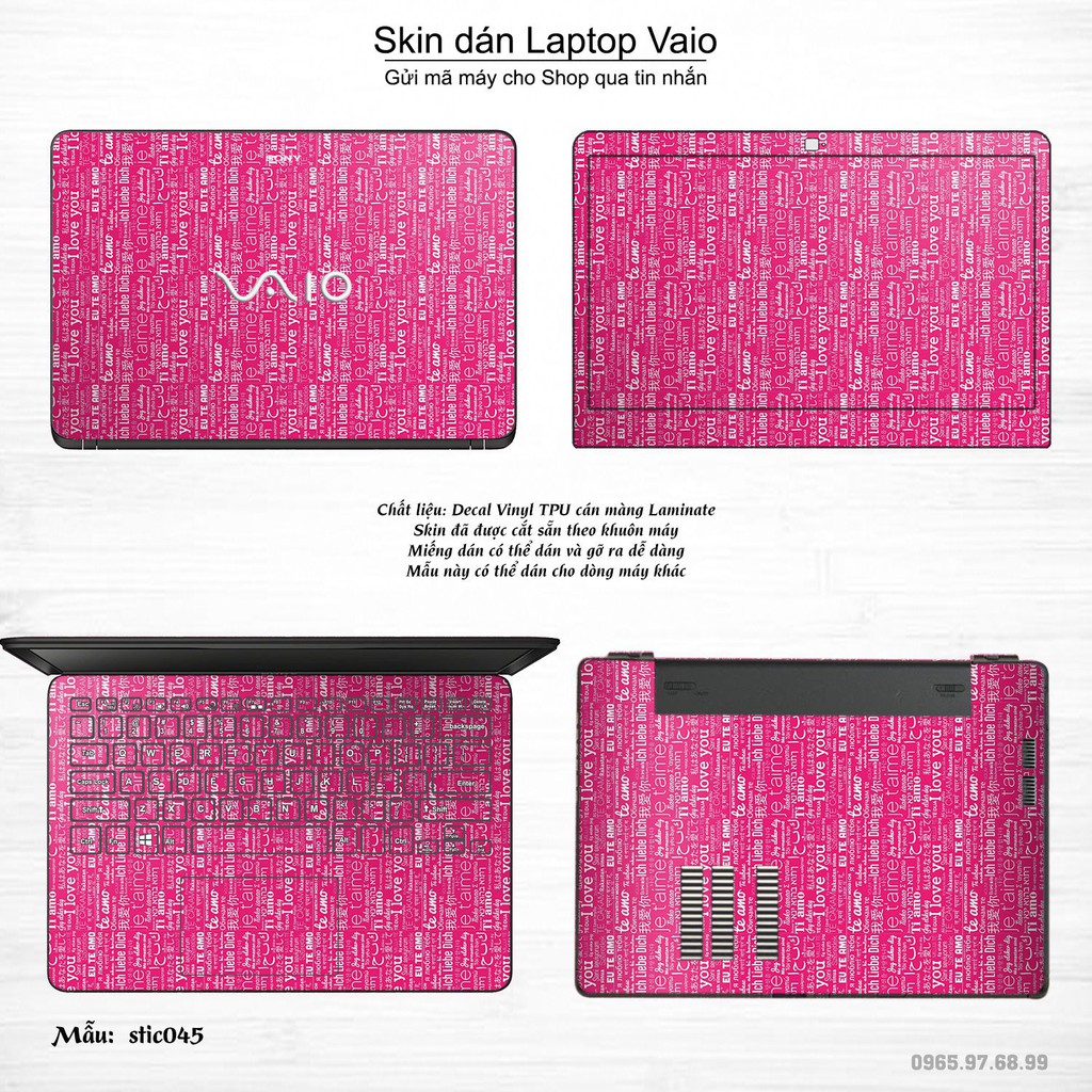 Skin dán Laptop Sony Vaio in hình Hoa văn sticker nhiều mẫu 8 (inbox mã máy cho Shop)