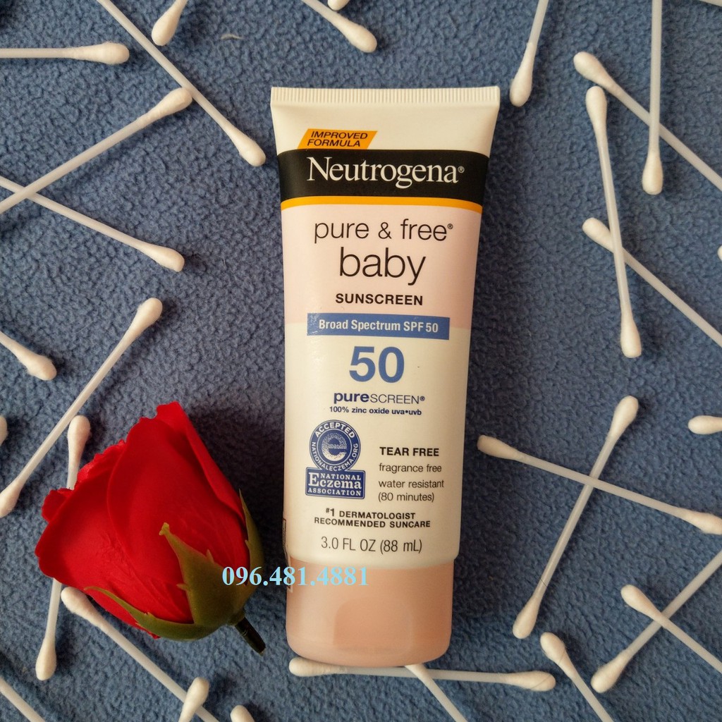 Kem Chống Nắng Trẻ Em Neutrogena Pure & Free Baby Sunscreen Broad Spectrum SPF50+ 88ml