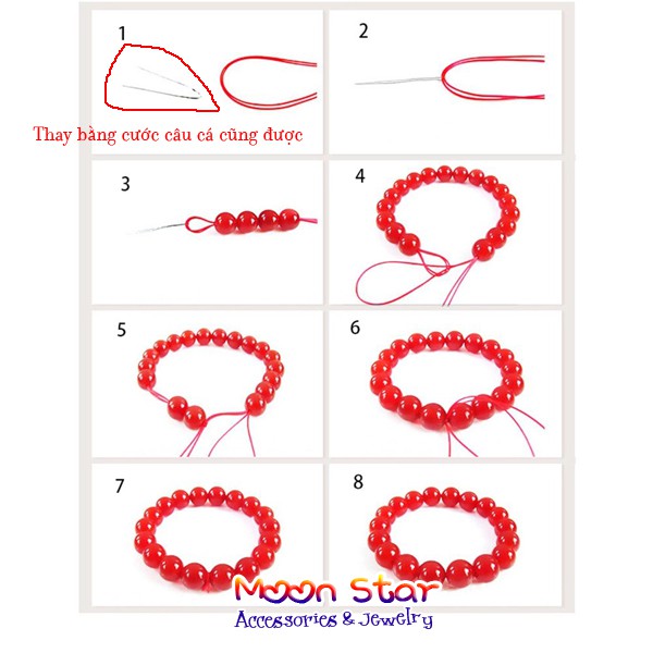 Dây cước chỉ chun tơ co giãn dùng xỏ vòng tay xâu hạt xâu vòng - moon shop | BigBuy360 - bigbuy360.vn