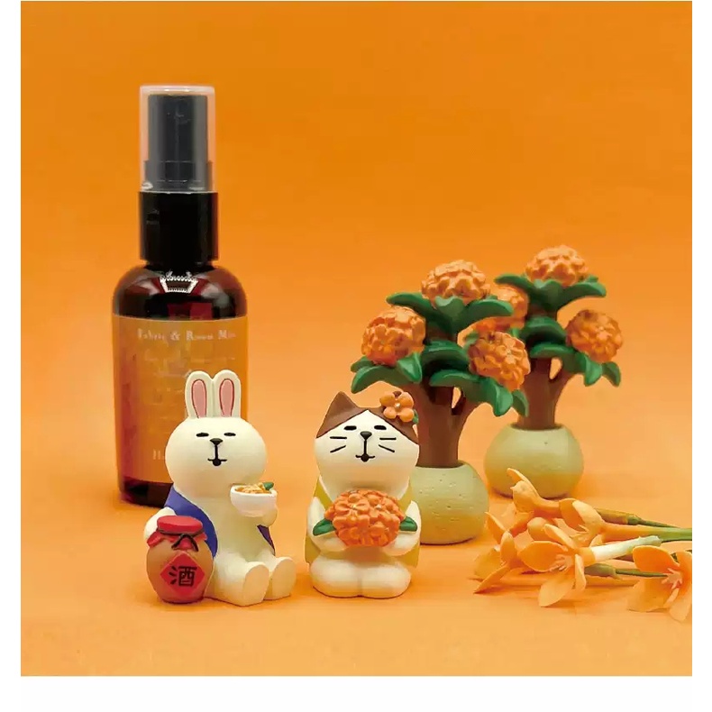 Decole] Decole  Decole]❤Búp Bê Hình Chú Mèo Và Bánh Trung Thu D22-23 Bằng Nhựa Resin Kiểu Nhật Bản Dùng Trang Trí