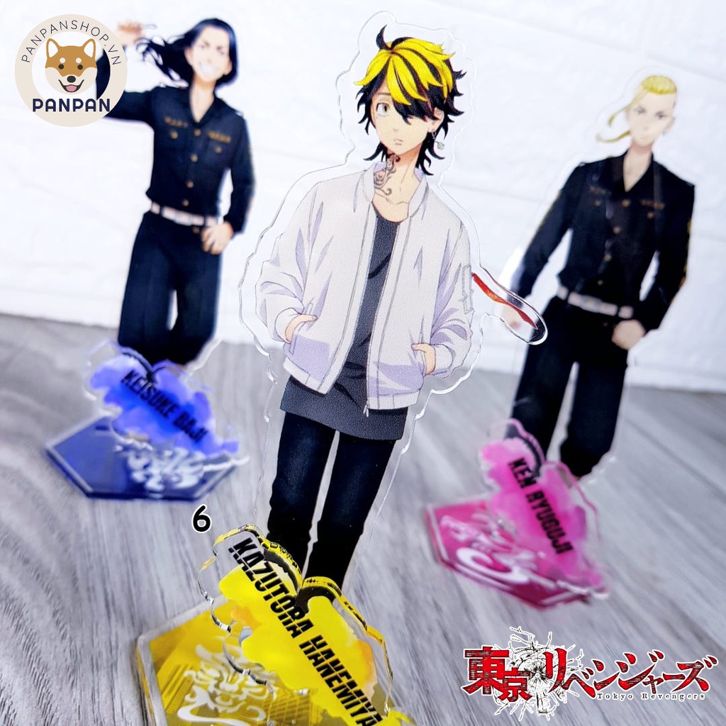 Mô Hình Standee acrylic Anime Tokyo Revengers đồng phục kèm bảng tên - 6 nhân vật (15cm)