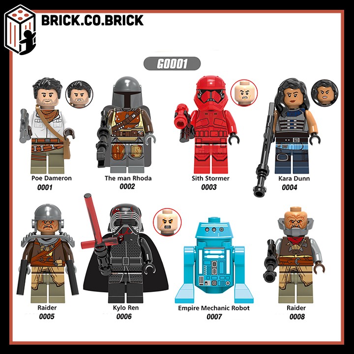 G0001 (CÓ SẴN) - Đồ chơi lắp ráp Minifigure Non Lego mô hình star wars chiến tranh giữa các vì sao Rhoda, Trooper