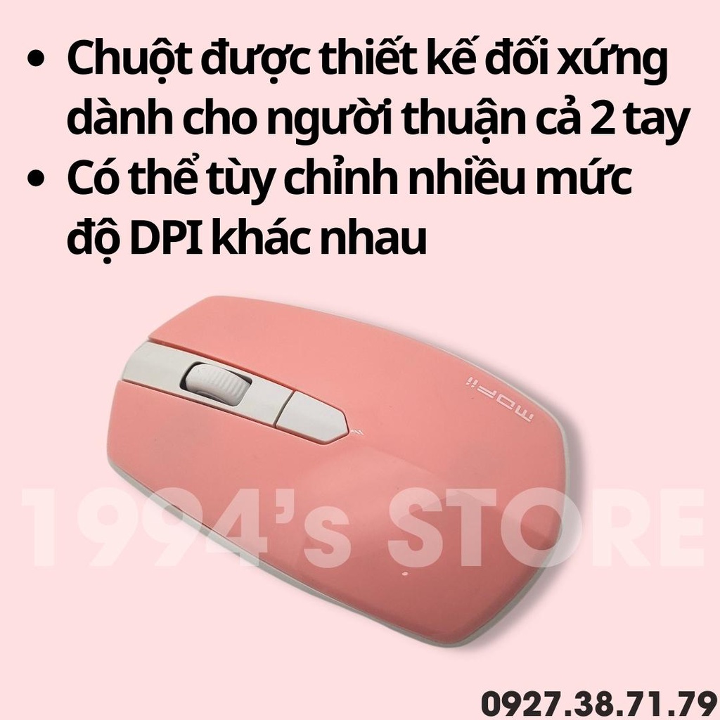 Combo bàn phím và chuột giả cơ ko dây MOFii Honey Plus - New 2023 - Dùng cho Laptop,máy tính bàn PC,Tivi,IP..