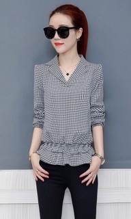 ÁO CARO CỔ V BÂU VEST