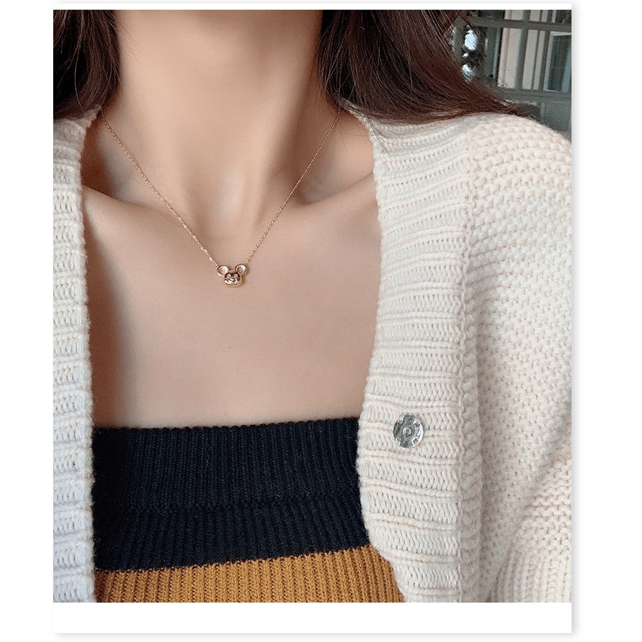 Dây chuyền vòng cổ nữ titan mặt chuột X8-203 - CAM KẾT KHÔNG GỈ, KHÔNG BAY MÀU - BẢO HÀNH 12 THÁNG