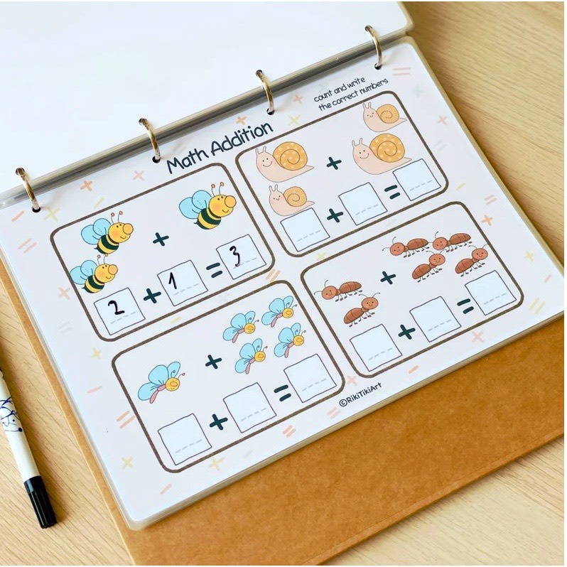 Bộ học liệu Montessori Toán cho bé - Math Busy Book