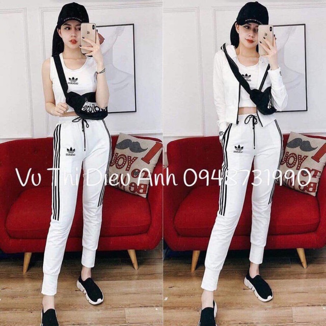 Bộ đồ combo 3 sản phẩm: Áo trong, áo khoác, quần dài chất thể thao giá 285k