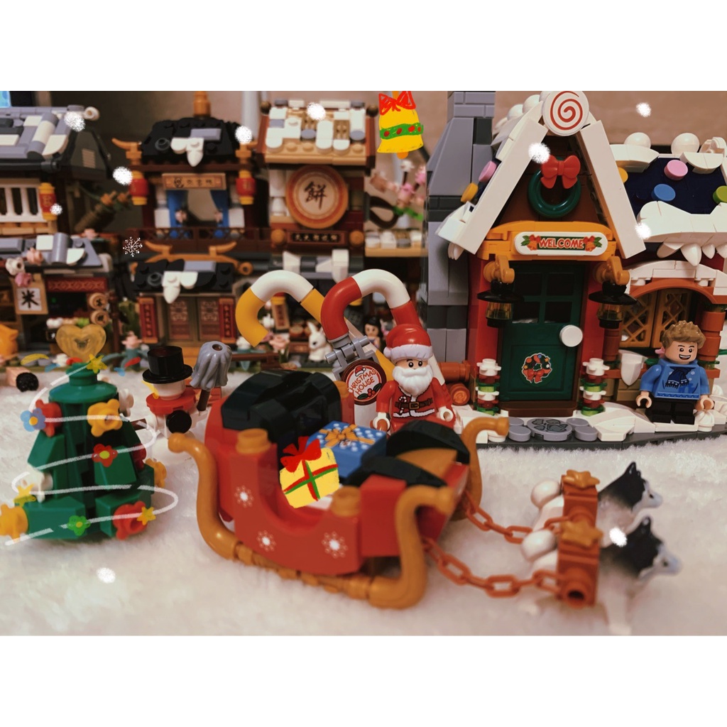 Đồ chơi lắp ráp lego Ngôi nhà Giáng Sinh LOZ mini-quà tặng Noel cho bé