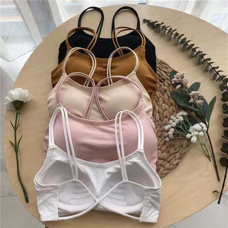 Áo Bra Nữ Áo Lót Nữ gân tăm đúc su hai dây sợi nhỏ nâng ngực gợi cảm mã PASANA022
