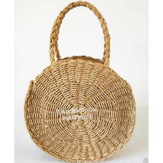 Túi xách bằng cói, túi xách hình tròn đeo chéo siêu lạ đẹp