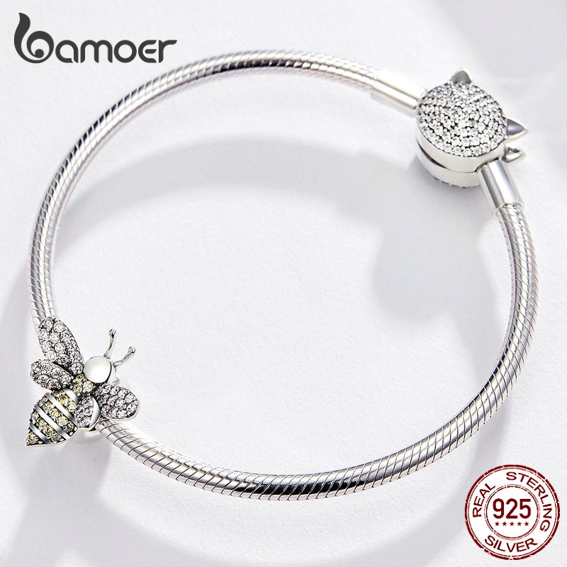 Mặt Charm Bamoer 9254 Bạc Hình Con Ong Thời Trang Cho Nữ