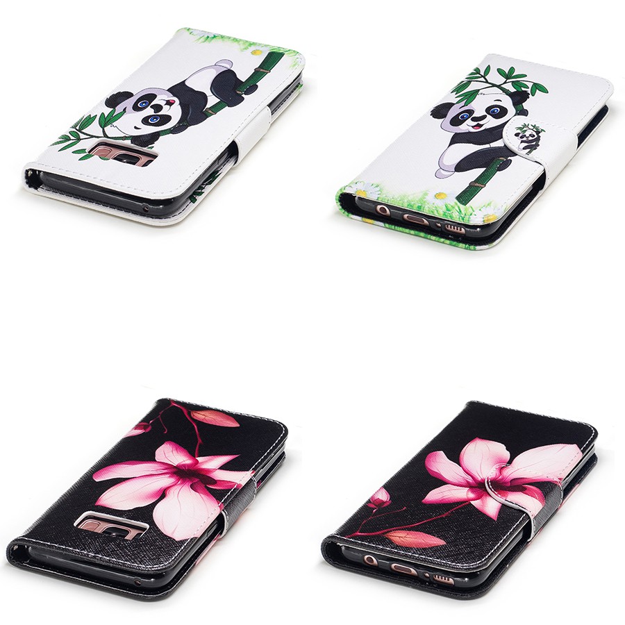 Bao da điện thoại kiêm ví đựng thẻ in đa họa tiết dành cho Samsung Galaxy S8 Plus | BigBuy360 - bigbuy360.vn