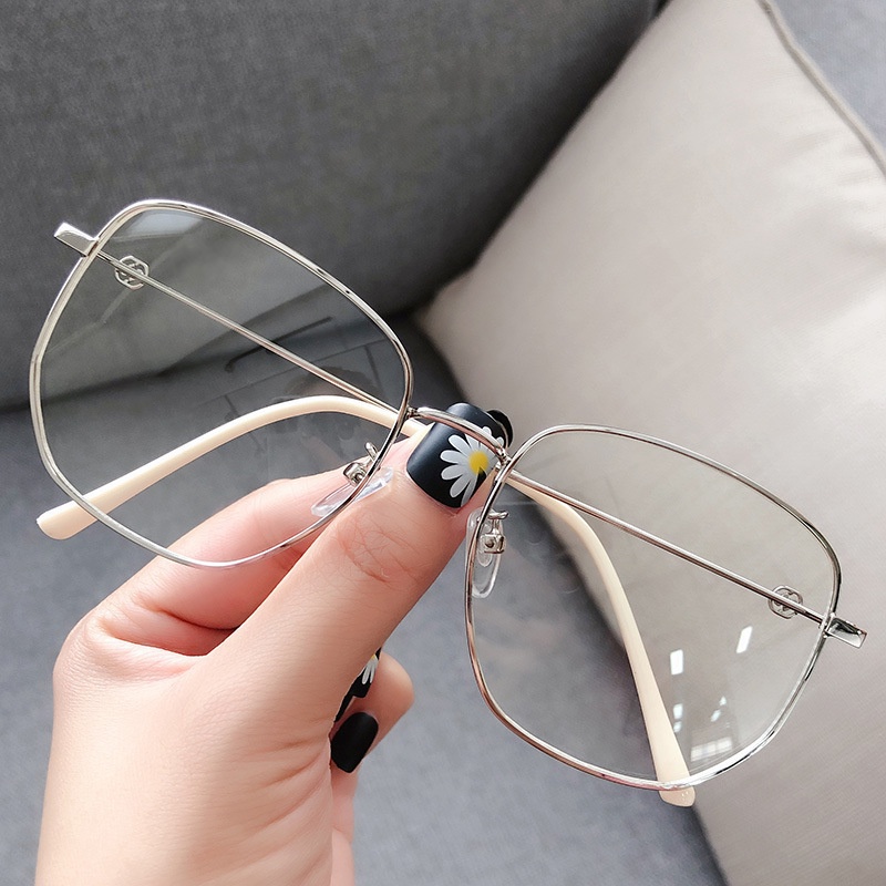 Mắt kính gọng kim loại chống tia bức xạ thời trang dành cho nam và nữ