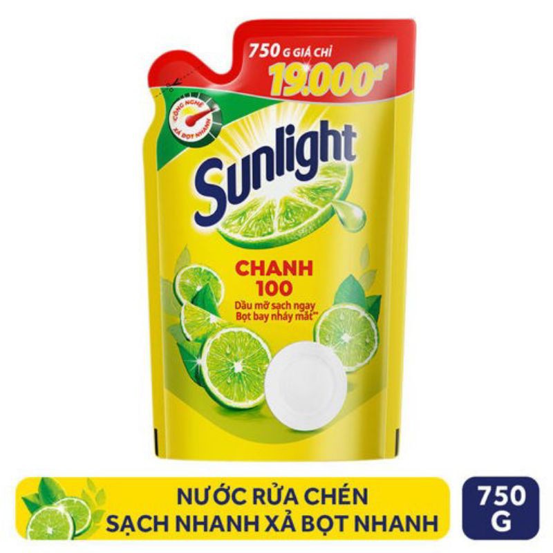 nước rửa chén sunlight chanh 750ml