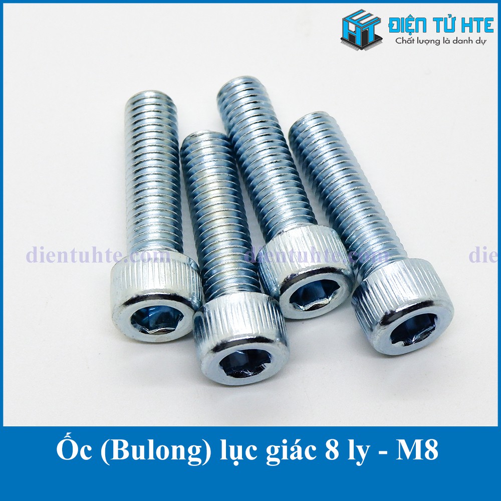 Ốc lục giác (Bulong lục giác) M6 - M8 nhiều độ dài (Gói 2 con) [HTE Quy Nhơn CN2]