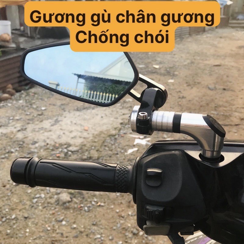 1 Chiếc gương gù chân gương vát CRG hàng Thái Lan cực chất - Lắp xe máy - 5 màu - Đèn xe Việt