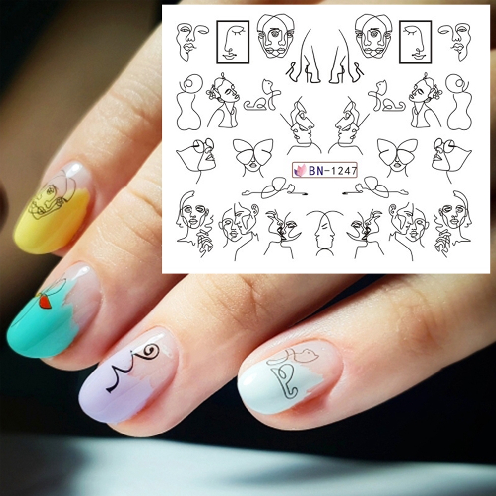 Tấm hình dán trang trí móng tay 3D diy