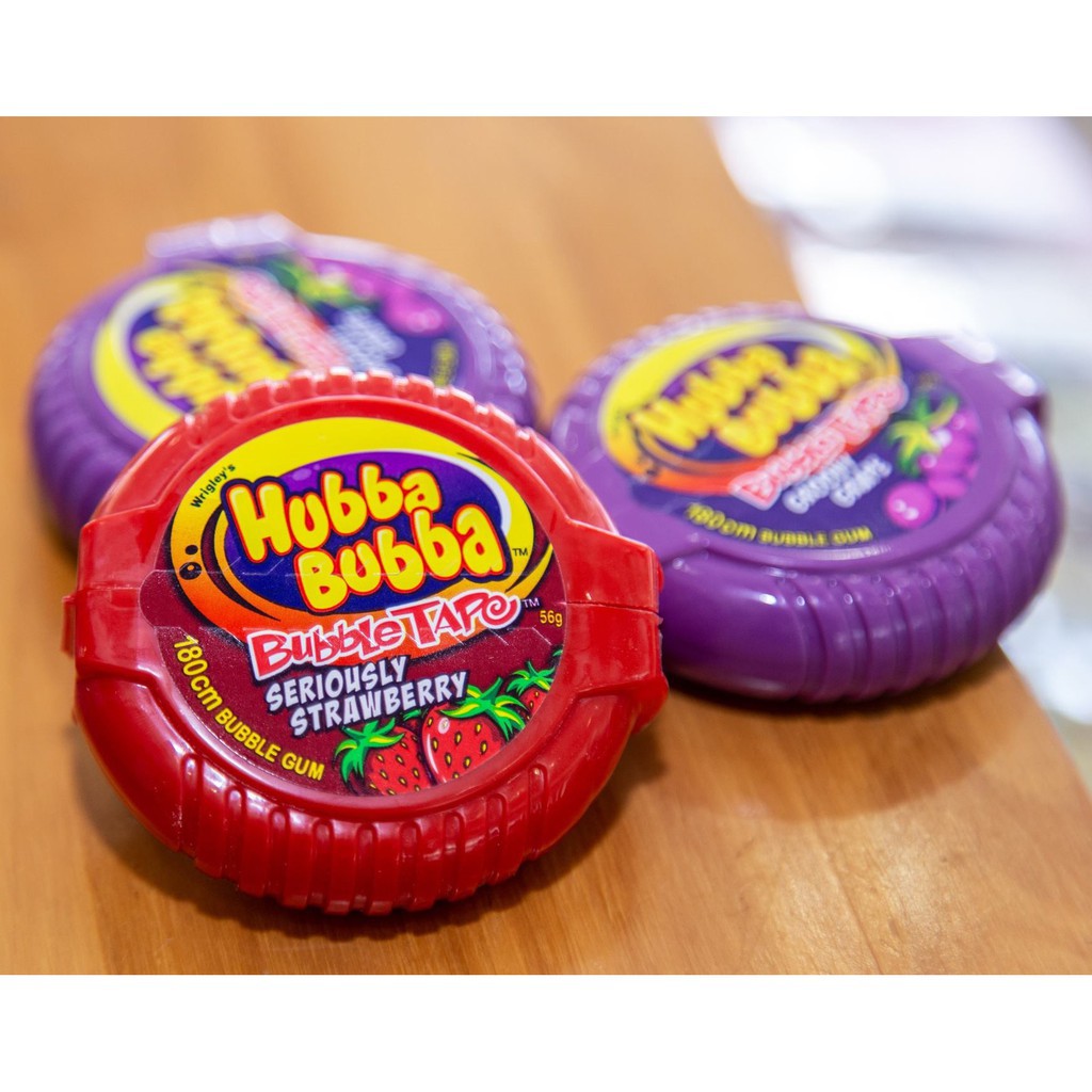 (9 vị) Kẹo gum cuộn siêu dài Hubba Bubba (180cm - 56gr)