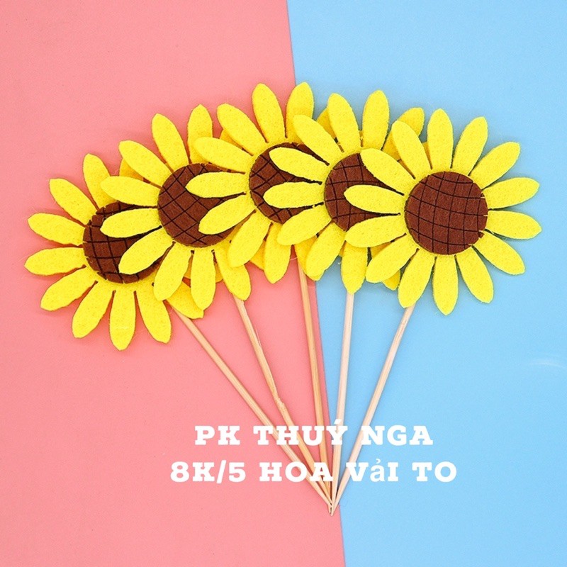 5 BỘ HOA VẢI TRANG TRÍ BÁNH KEM