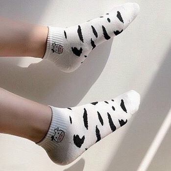 [Combo 5 đôi] Tất nữ bò sữa cổ ngắn cute dễ thương thời trang giá rẻ M41 - vớ nữ ngắn cổ hoạ tiết bò sữa xinh xắn #tatnu